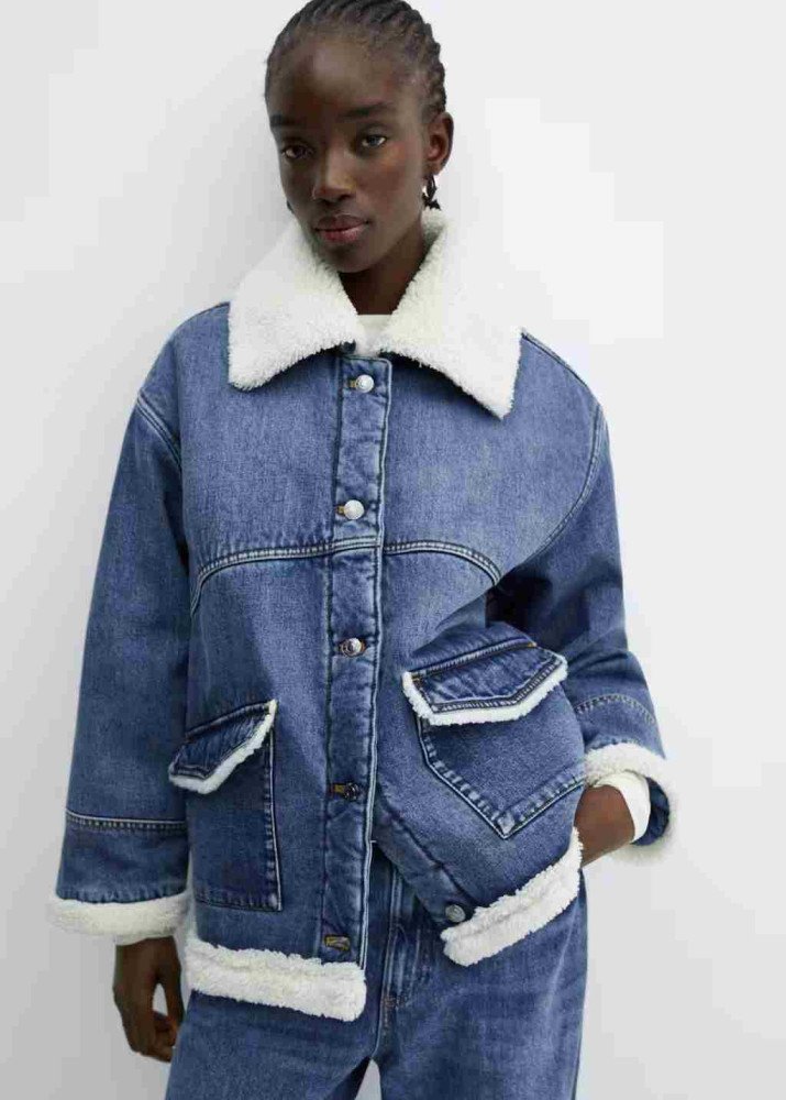 furry denim jacket