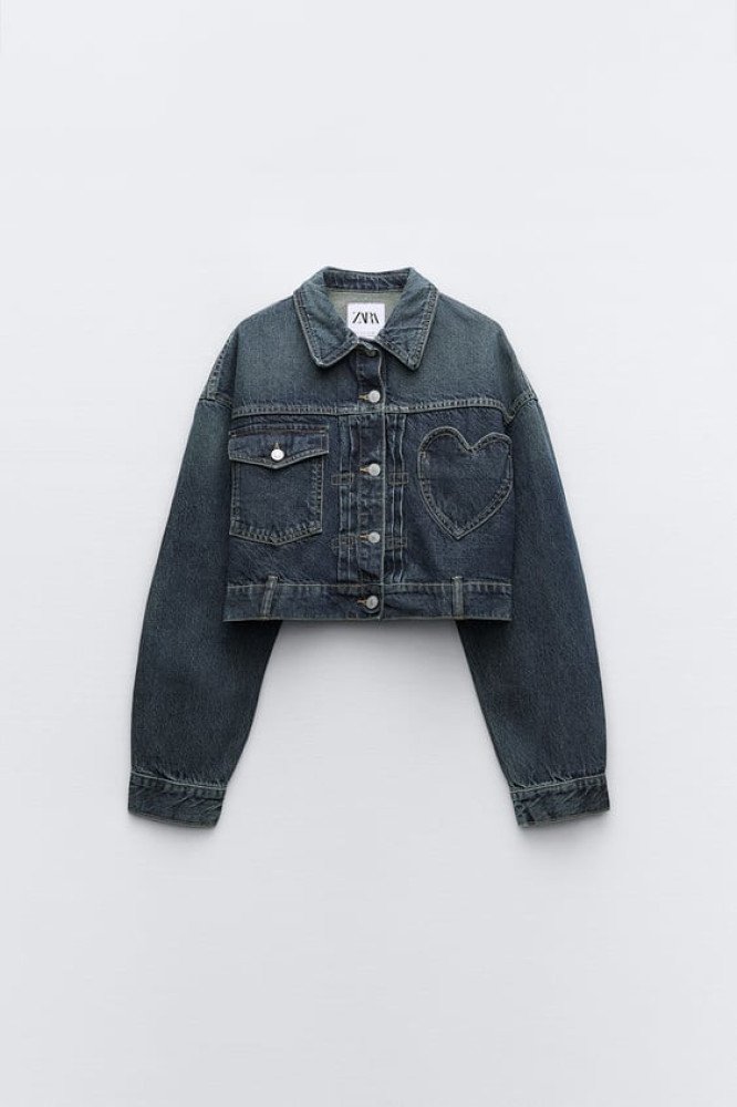 TRF DENIM JACKET WITH HEART