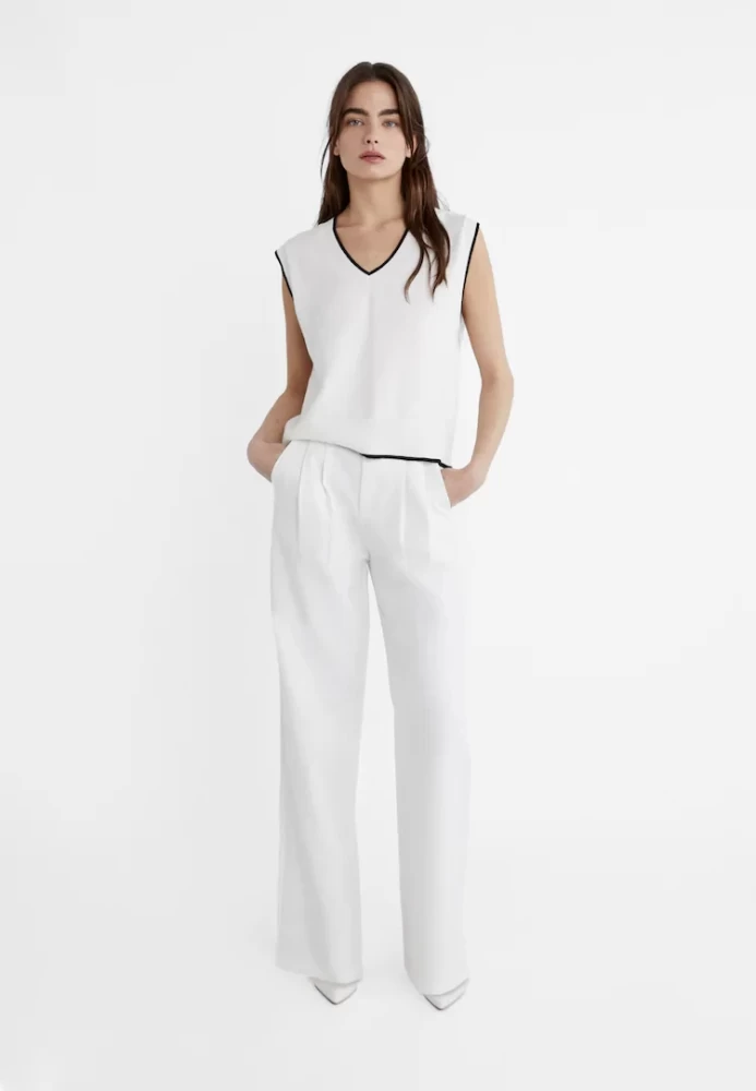 Belted smart trousers