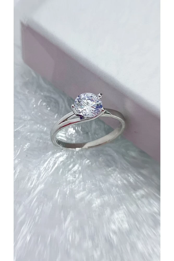 Starlight Diamond Goose Foot Diamond Model Solitaire Ring 925 Sterling Silver