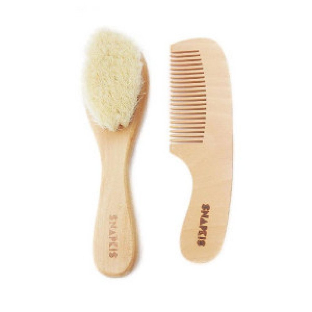 Snapkis Baby Wooden Brush & Comb Set