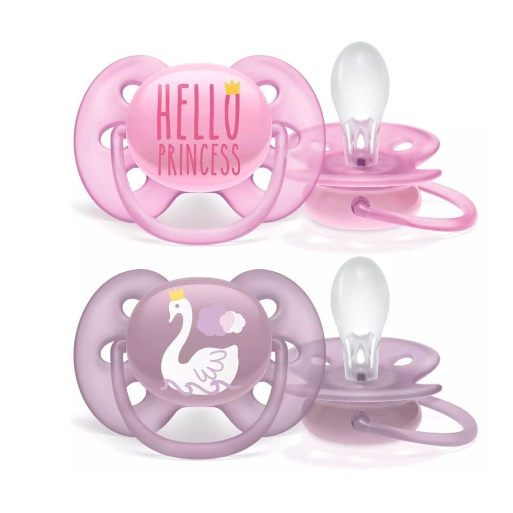 philips avent ultra soft pacifier pink (pack of 2)