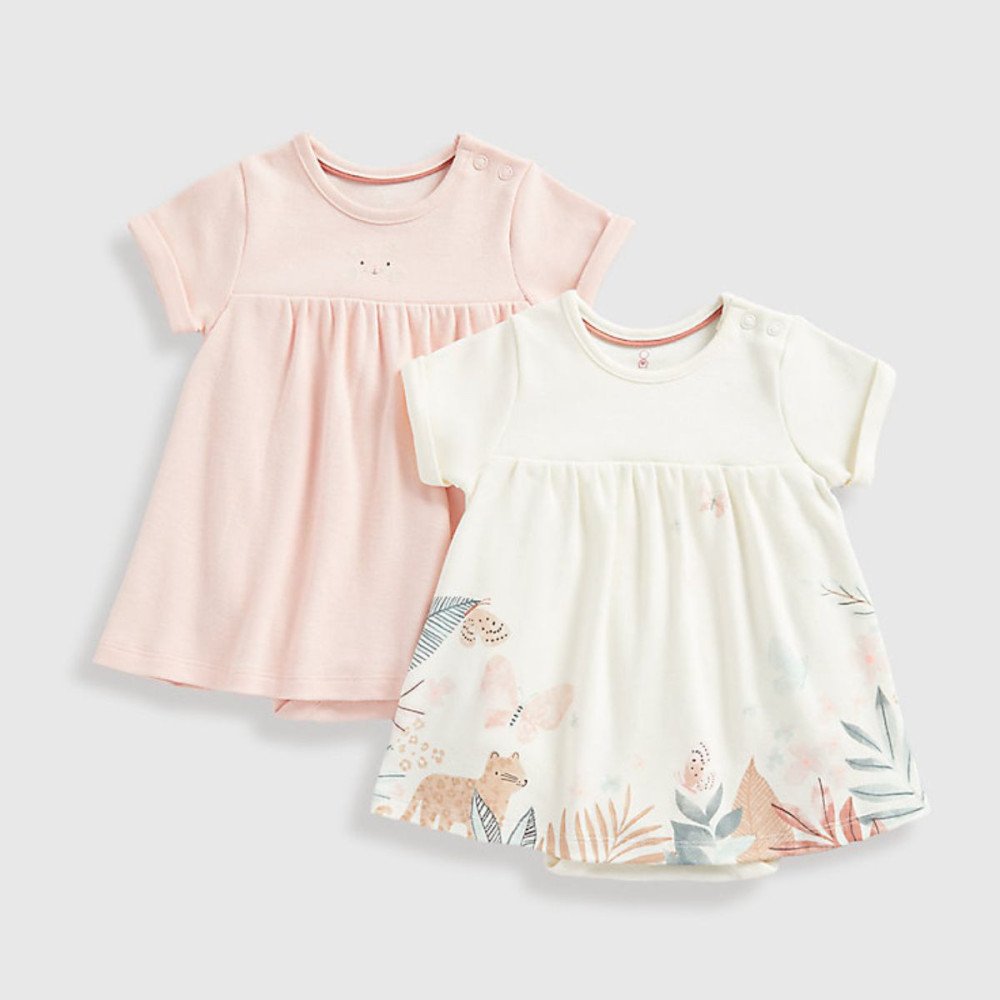 mothercare baby girl botanical safari short sleeve jumpsuit dress

